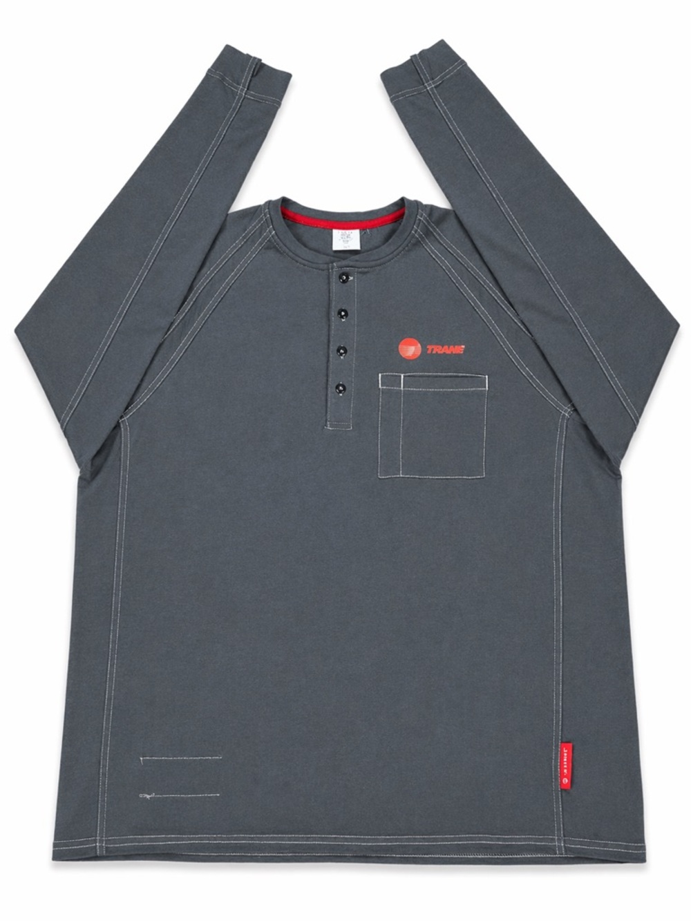 Bulwark FR Shirt Men's Large Gray Henley iQ Series Fire Resistant Workwear